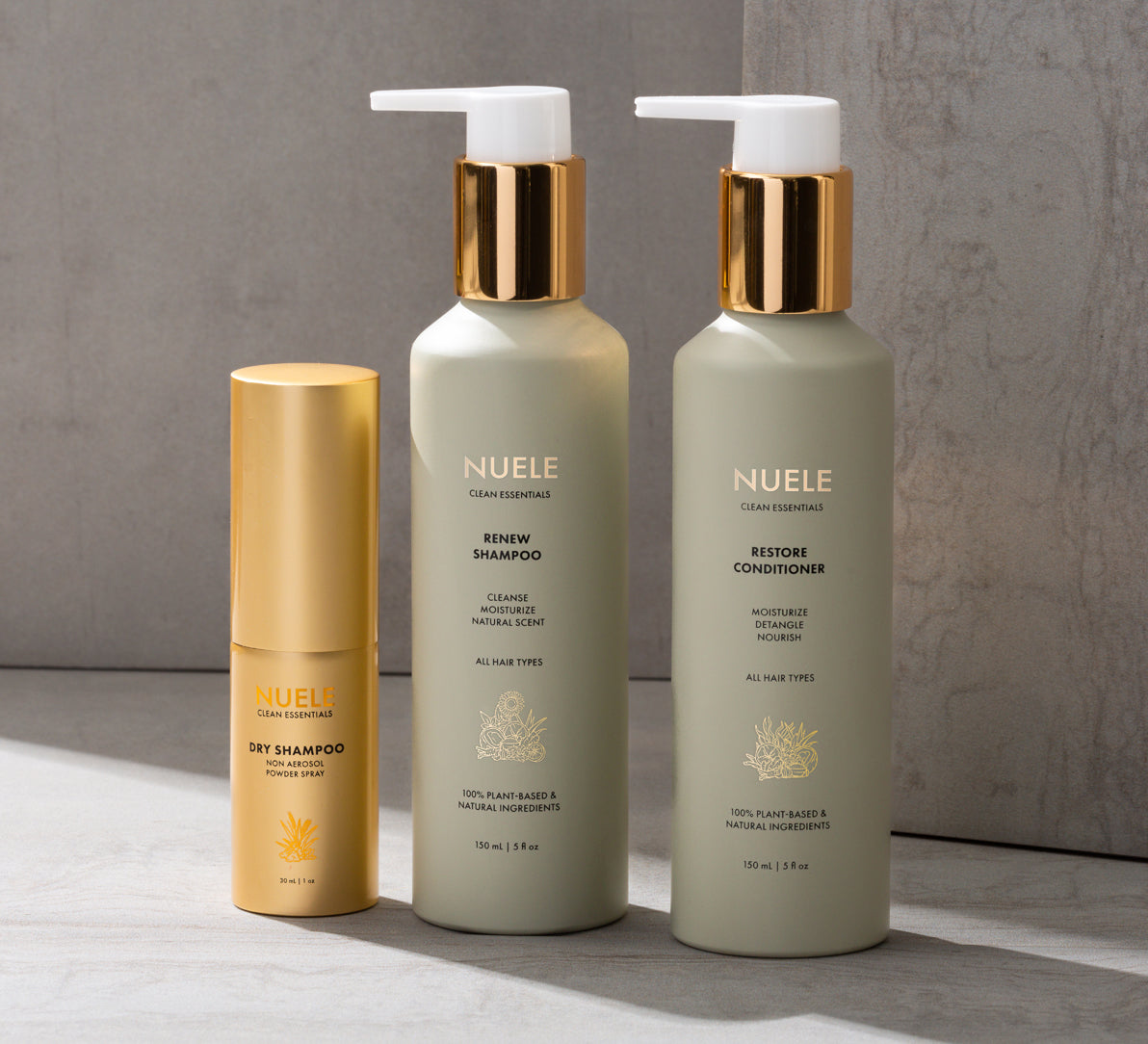 Renew Shampoo, Restore Conditioner, Dry Shampoo