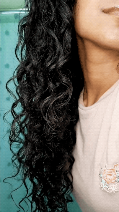open curl hair